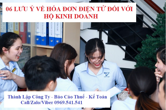 6 lưu ý về hóa đơn điện tử đối với hộ kinh doanh